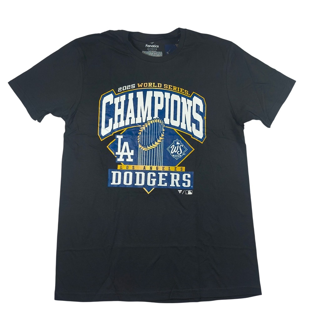 Fanatics LA Dodgers 2025 World Series Champions Perez #19 T Shirt M Black NWT